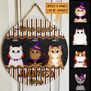Home Sweet Haunted Home - Halloween Costume - Personalized Cat Door Sign