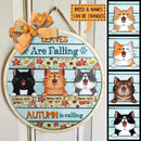 Leaves Are Falling - Autumn Is Calling - Personalized Cat Door Sign