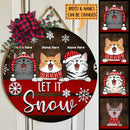 Let It Snow - Christmas Costume - Personalized Cat Door Sign