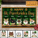 Happy St. Purrtrick's Day, Patrick's Day Mat, Personalized Cat Breeds Doormat, Cat Lovers Gifts, Welcome Door Mat
