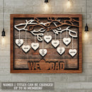 We Love Dad, Family Trees With Falimy Member's Name, Gift For Pet Lovers, Personalized Pet Lovers Canvas, Home Decor