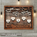 We Love Grandma, Family Trees With Falimy Member's Name, Gift For Pet Lovers, Personalized Pet Lovers Canvas, Home Decor