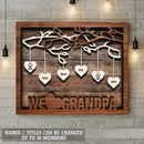 We Love Grandpa, Family Trees With Falimy Member's Name, Gift For Pet Lovers, Personalized Pet Lovers Canvas, Home Decor