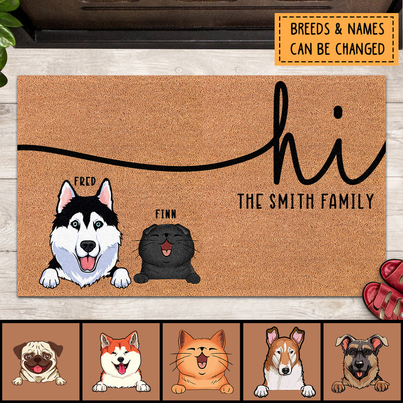 Family Name Doormat, Dog Doormat, Cat Doormat, Gift For Home, Gift For Pets, Personalized Doormat For Pet Lover