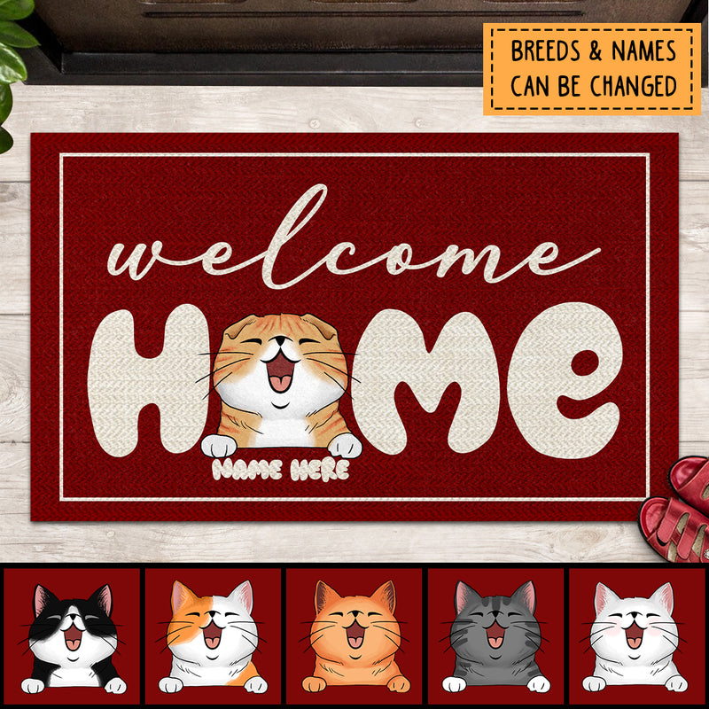 Funny Welcome Mat, Welcome Home Doormat, Family Gift, Rustic Home Decor, Personalized Cat Lover Gifts Doormat