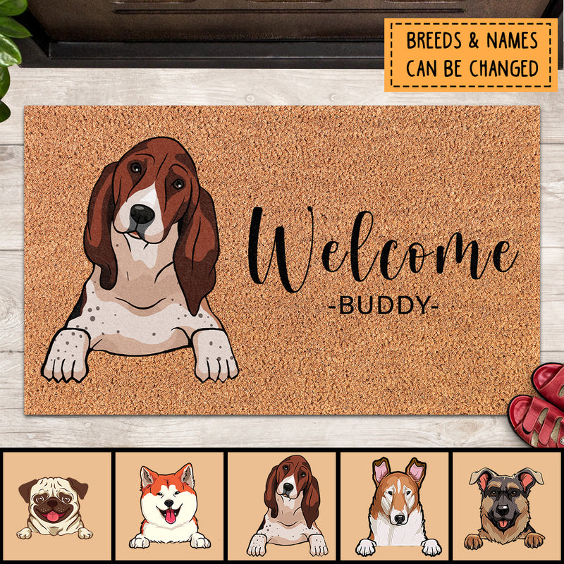 Dog Welcome Mat, Dog Lover Gifts, Custom Pet Gifts, Dog Mat, Housewarming Gift, Personalized Dog Breed Doormat