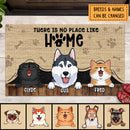 There Is No Place Like Home, Personalized Dog Doormat, Cat Doormat, Gift For Pets, Welcome Mat Funny, Custom Pet Doormat