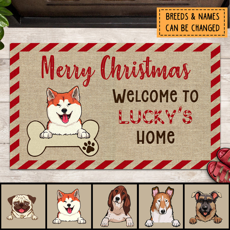 Merry Christmas, Welcome Mat Funny, Christmas Decor, Housewarming Gift, Personalized Dog Lovers Doormat