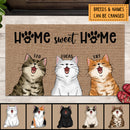 Home Sweet Home, Funny Welcome Mat, Cat Rug, Cat Lover Gift, Gift For Home, Personalized Doormat Gift For Pet Lovers