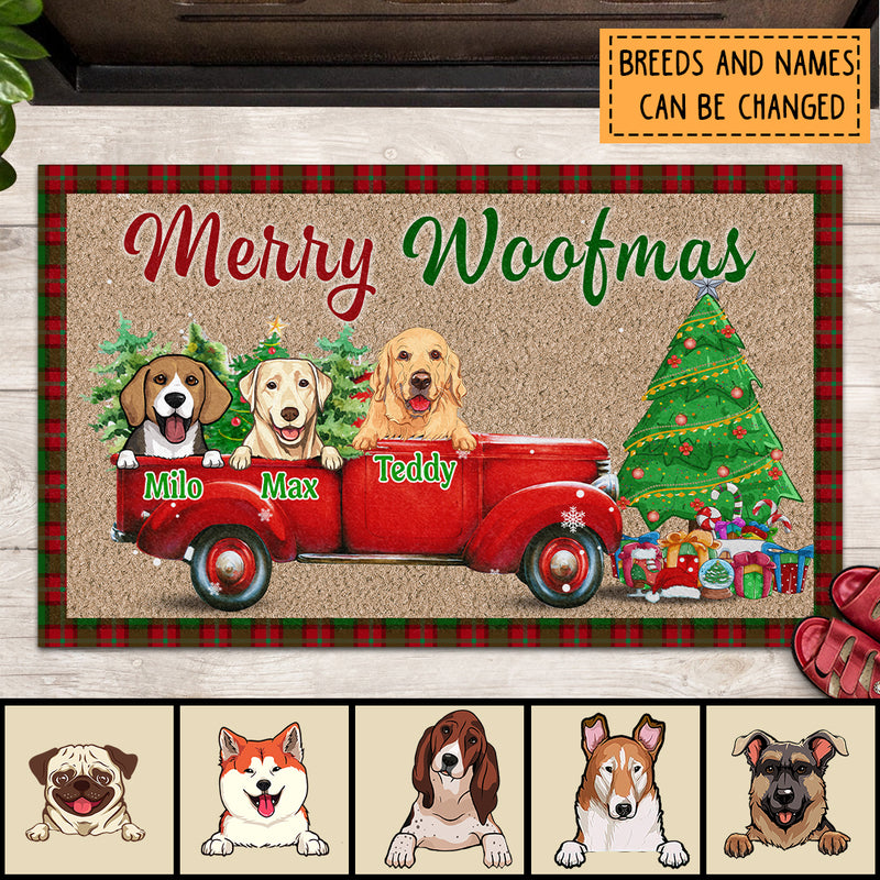 Christmas Dogs Welcome Doormat