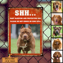 Metal Yard Sign, Gifts For Dog Lovers, Baby Sleeping And Protective Dog Please Do Not Knock Or Ring Bell