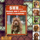 Metal Yard Sign, Gifts For Dog Lovers, Shh Please Don't Knock My Baby Is Sleeping Funny Warning Signs