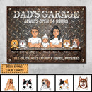 Welcome Metal Garage Sign, Gifts For Pet Lovers, Dad's Garage Always Open 24 Hours Free Oil Changes Fatherly Advice