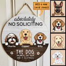 No Soliciting Personalized Wood Signs, Gifts For Dog Lovers, The Dogs Answer The Door And They Are Assholes