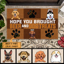 Personalized Dog Breeds Doormat, Gifts For Dog Lovers, Hope You Brought Beer & Dog Treats Funny Doormat