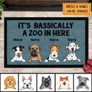 Personalized Doormat, Gifts For Dog Lovers, It's Basically A Zoo In Here Front Door Mat