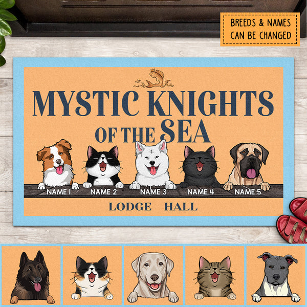 Personalized Doormat, Gifts For Pet Lovers, Mystic Knights Of The Sea Lodge Hall Front Door Mat
