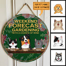 Personalized Wood Signs, Gifts For Pet Lovers, Weekend Forecast Gardening With A Chance Of Wine Flower