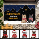 Christmas Is Better With Cat, Christmas Eve Doormat, Personalized Cat Breeds Doormat, Xmas Gifts For Cat Lovers