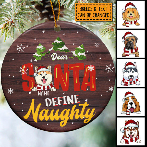 Dear Santa Define Naughty Christmas Dog Personalized Aluminum