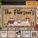 The Peterson's, Home Decor,Welcome Mat, Cool Family Gift, Funny Welcome Mat, Personalized Dog & Cat Lovers Doormat
