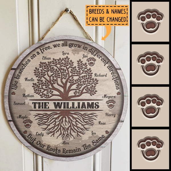 Like Branches On A Tree - Personalized Door Sign