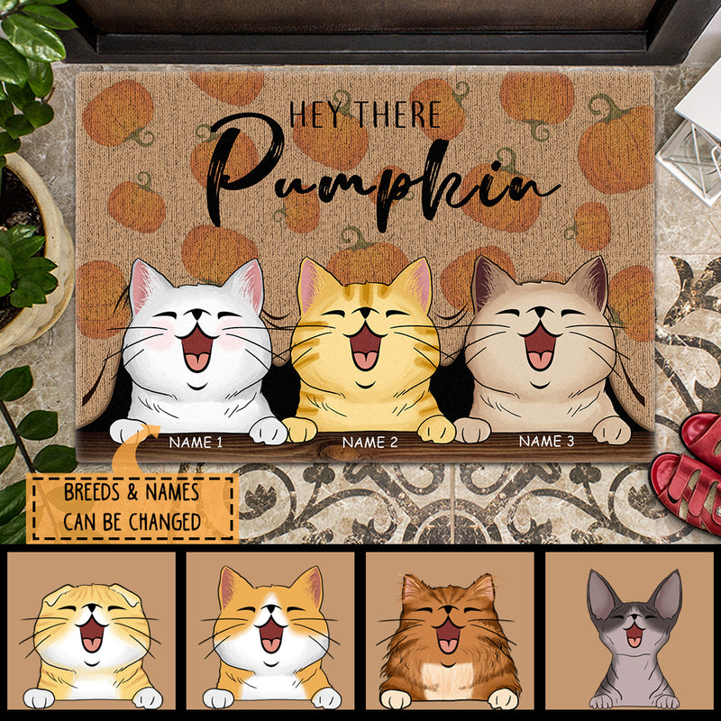 Hey There Pumpkin - Pumpkins Curtain - Personalized Cat Autumn Doormat