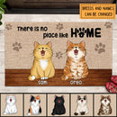 There Is No Place Like Home, Cat Lover Gift, Cat Rug, Cat Welcome Mat Funny, Personalized Cat Lovers Doormat