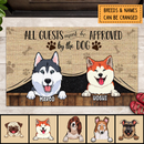 All Guest Must Be Approved By Dogs, Dog Lover Gift, Funny Welcome Mat, Dog Mom Gift, Personalized Gift Pet Doormat