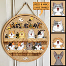 Welcome - Halloween Print Letters - Personalized Cat Halloween Door Sign