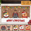 Merry Christmas, Cat Welcome Mat, Cat Lover Gifts, Rustic Home Decor, Personalized Christmas Gift Doormat