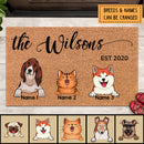 Dog Welcome Mat, Rustic Door Mat, Front Door Mat, Housewarming Gift, Gift For Dog Lovers, Personalized Dog Breed Doormat