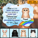 Those We Love Don't Go Away Aluminium Ornate Ornament, Pet Memorial Ornament, Personalized Cat Breeds Ornament