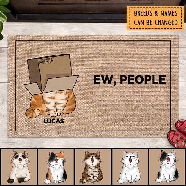 Ew People, Funny Welcome Mat, Cat Lover Gift, Cat Owner Gift, Housewarming Gift, Personalized Cat Breed Doormat