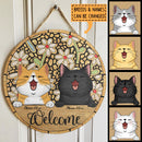 Welcome - Dragonfly Decoration - Personalized Cat  Door Sign