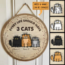 Every Life Should Have Cats - Personalized Cat Door Sign