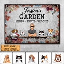 Metal Garden Sign, Gifts For Pet Lovers, Herbs Fruits Veggies Personalized Home Sign, Flower Vintage Signs