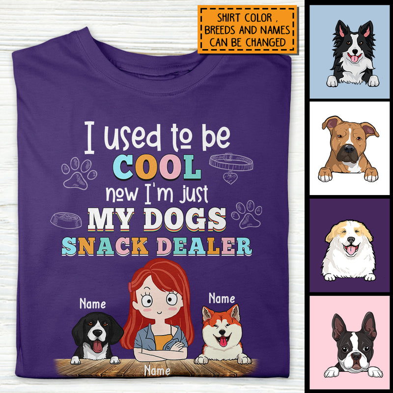 I Used To Be Cool Now I'm Just My Dogs Snack Dealer, Personalized Dog Breeds T-shirt, Gifts For Dog Lovers