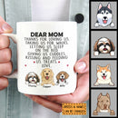 Personalized Dog Breeds Mug, Gifts For Dog Moms, Thanks For Loving Us Taking Us For Walks, Gifts For Mother's Day