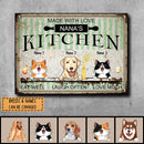 Metal Kitchen Sign, Gifts For Pet Lovers, Made With Love Eat Well Laugh Often Love Much Personalized Metal Signs