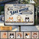 lake house decor Lake House Relax & Unwind, Blue Sign, Personalized Dog & Cat Metal Sign, Gifts For Pet Lovers, Lake Decor