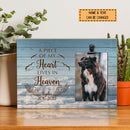 A Piece Of My Heart Lives In Heaven, Pet Memorial, Personalized Pet Name Photo Clip Frame, Pet Loss Gifts, Sympathy Gift