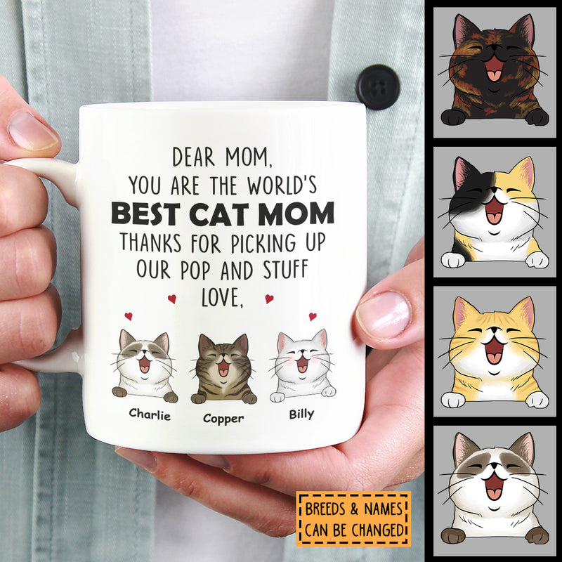 Personalized Cat Breeds Mug, Gifts For Cat Moms, Dear Mom You Are The World's Best Cat Mom