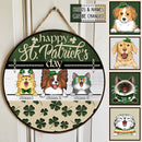 St. Patrick's Day Personalized Wood Sign, Gifts For Pet Lovers, Holiday Custom Wooden Signs