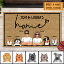 Personalized Dog & Cat Doormat, Gifts For Pet Lovers, Home Personalized Family Sign, Housewarming Gifts