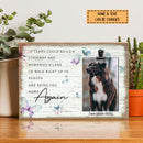 I'd Walk Right Up To Heaven And Bring You Home Again, Pet Memorial Keepsake, Personalized Pet Name Photo Clip Frame