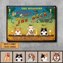 Metal Yard Sign, Gifts For Pet Lovers, The Deck Where The Neighbors Listen To Good Music Welcome Signs