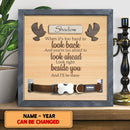 Look Right Beside You And I'll Be There, Pet Memorial Keepsake, Personalized Pet Name Collar Sign, Pet Loss Gifts