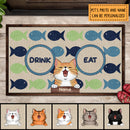 Drink Or Eat, Cat Choice Doormat, Personalized Cat Breed Doormat, Gifts For Cat Lovers, Home Decor