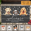 Welcome All Who Enter Will Be Loved, Dark Doormat, Personalized Dog Breeds Doormat, Home Decor, Gifts For Dog Lovers